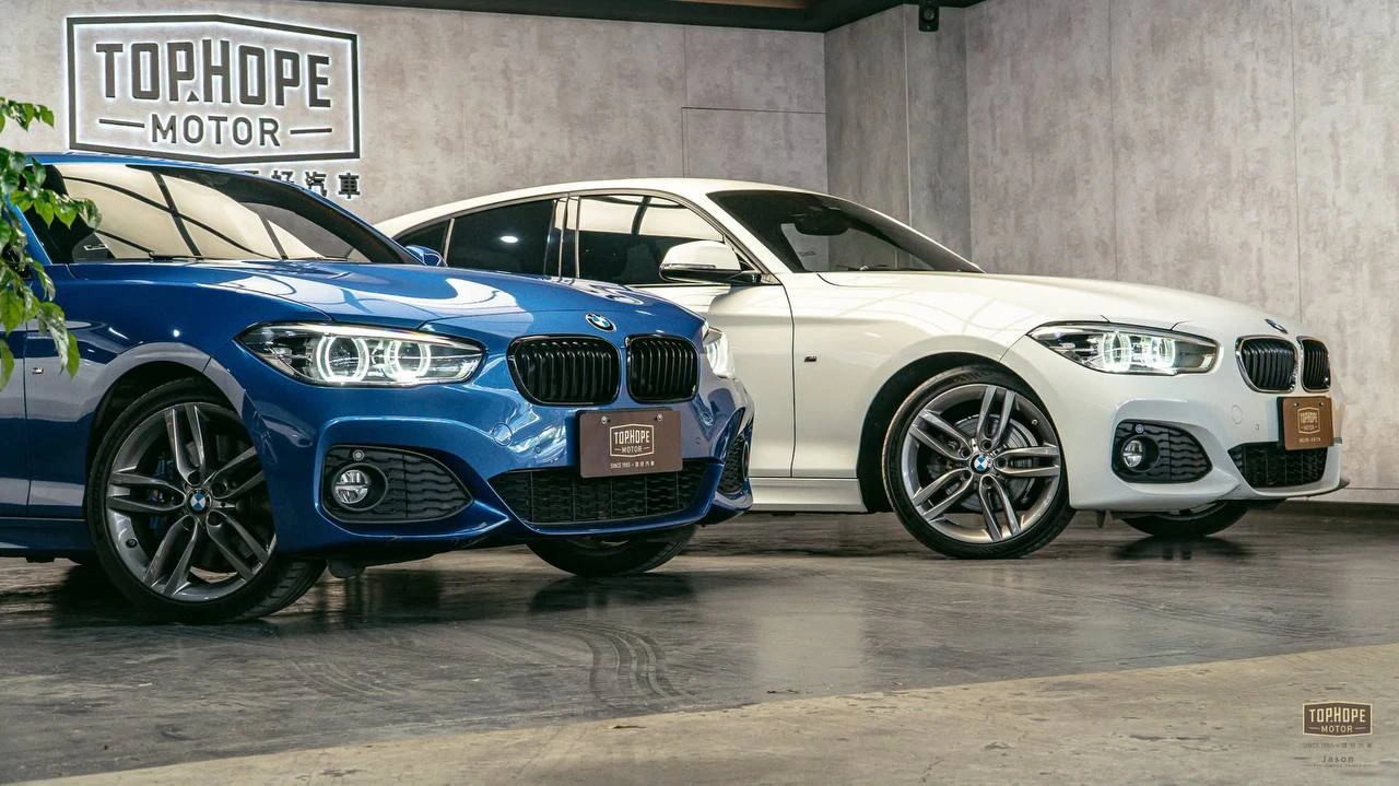 桃園頂好汽車店內的藍色與白色 BMW F20